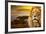 Lion Portrait On Savanna Landscape Background And Mount Kilimanjaro At Sunset-Michal Bednarek-Framed Photographic Print