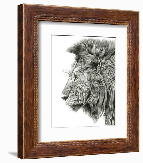 Lion Portrait-Lucy Francis-Framed Art Print