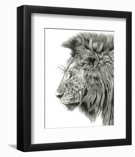 Lion Portrait-Lucy Francis-Framed Art Print