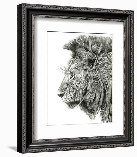 Lion Portrait-Lucy Francis-Framed Art Print