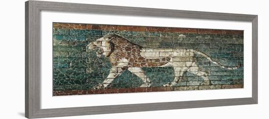 Lion Representing Ishtar, Frieze from the Processional Way Leading to the Great Temple at Babylon-null-Framed Art Print