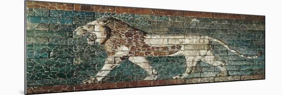 Lion Representing Ishtar, Frieze from the Processional Way Leading to the Great Temple at Babylon-null-Mounted Art Print