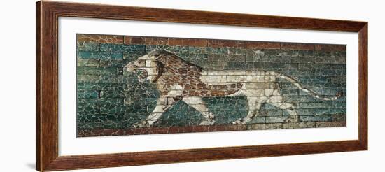 Lion Representing Ishtar, Frieze from the Processional Way Leading to the Great Temple at Babylon-null-Framed Art Print