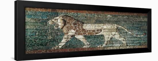 Lion Representing Ishtar, Frieze from the Processional Way Leading to the Great Temple at Babylon-null-Framed Art Print