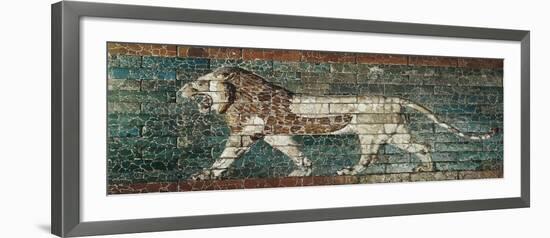 Lion Representing Ishtar, Frieze from the Processional Way Leading to the Great Temple at Babylon-null-Framed Art Print