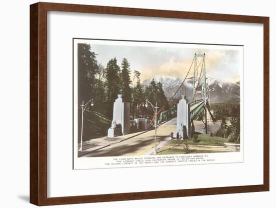 Lion's Gate Bridge, Vancouver, BC, Canada-null-Framed Art Print