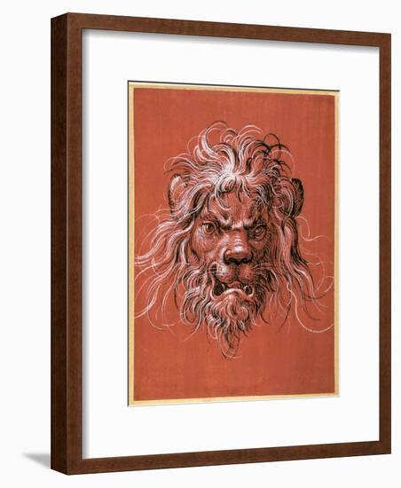 Lion's Head-Jost Amman-Framed Giclee Print