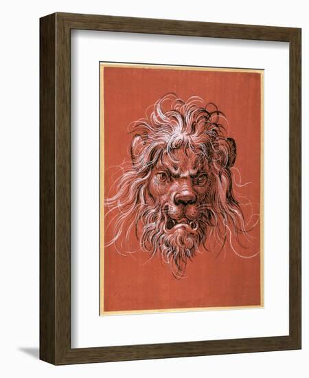 Lion's Head-Jost Amman-Framed Giclee Print