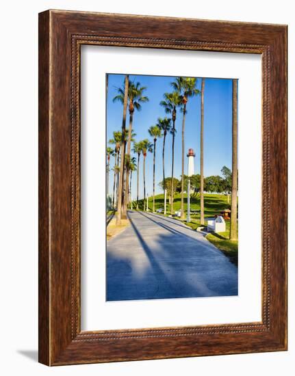 Lion's Lighthouse in Long Beach, California-George Oze-Framed Photographic Print