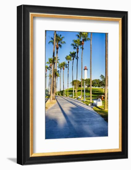 Lion's Lighthouse in Long Beach, California-George Oze-Framed Photographic Print