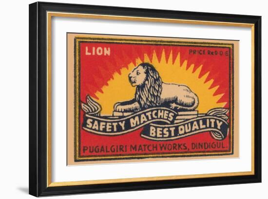 Lion Safety Matches Best Quality-null-Framed Art Print
