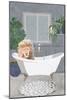 Lion takes a bath-Sarah Manovski-Mounted Giclee Print