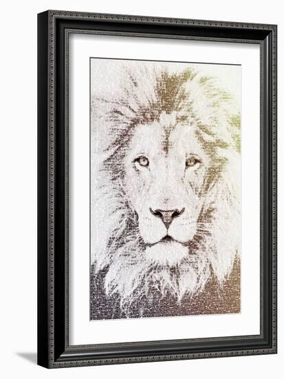 Lion-Paula Belle Flores-Framed Art Print