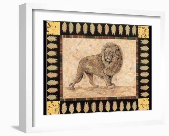 Lion-Pamela Gladding-Framed Art Print