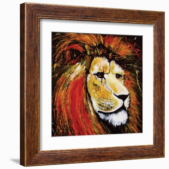 Lion-null-Framed Art Print