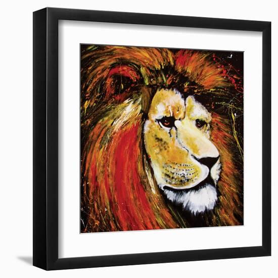 Lion-null-Framed Art Print