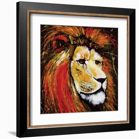 Lion-null-Framed Art Print