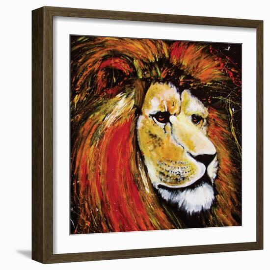 Lion-null-Framed Art Print