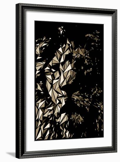 Lion-Cristian Mielu-Framed Art Print