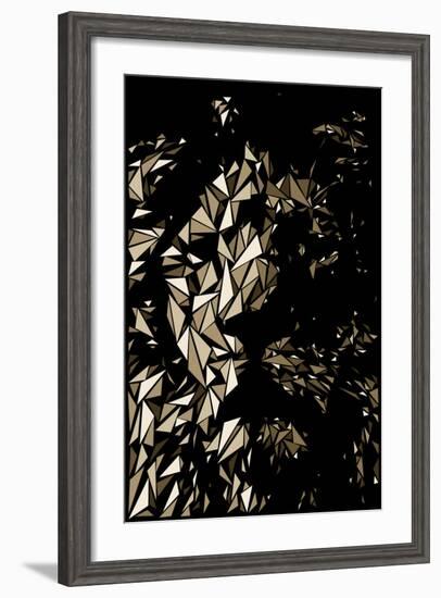 Lion-Cristian Mielu-Framed Art Print