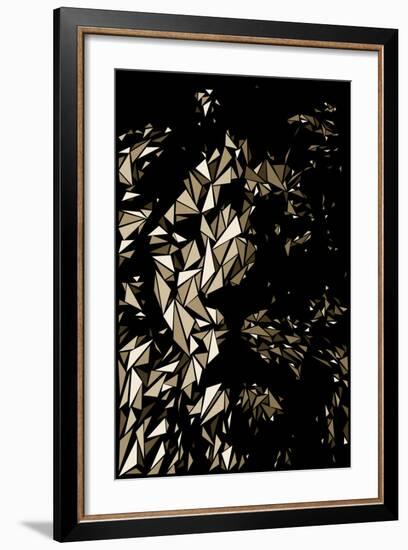 Lion-Cristian Mielu-Framed Art Print