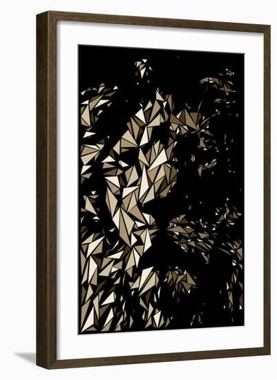 Lion-Cristian Mielu-Framed Art Print