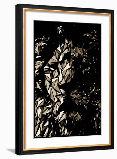 Lion-Cristian Mielu-Framed Art Print