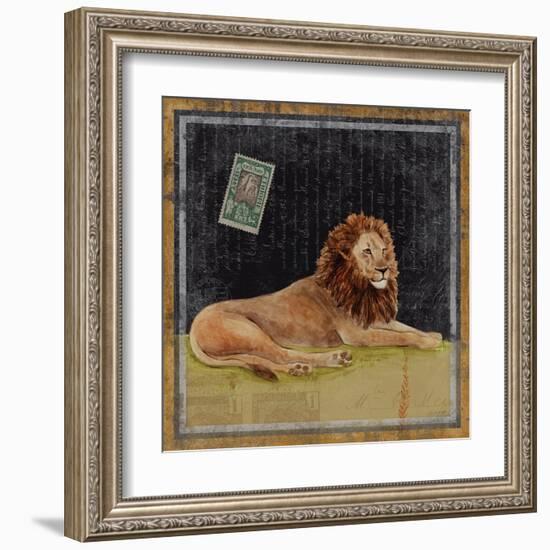 Lion-Lisa Ven Vertloh-Framed Art Print