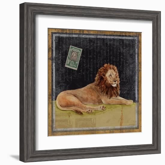 Lion-Lisa Ven Vertloh-Framed Art Print