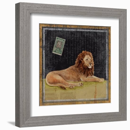 Lion-Lisa Ven Vertloh-Framed Art Print