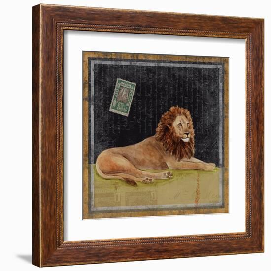 Lion-Lisa Ven Vertloh-Framed Art Print