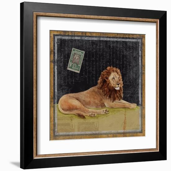 Lion-Lisa Ven Vertloh-Framed Art Print