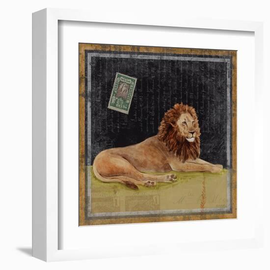 Lion-Lisa Ven Vertloh-Framed Art Print