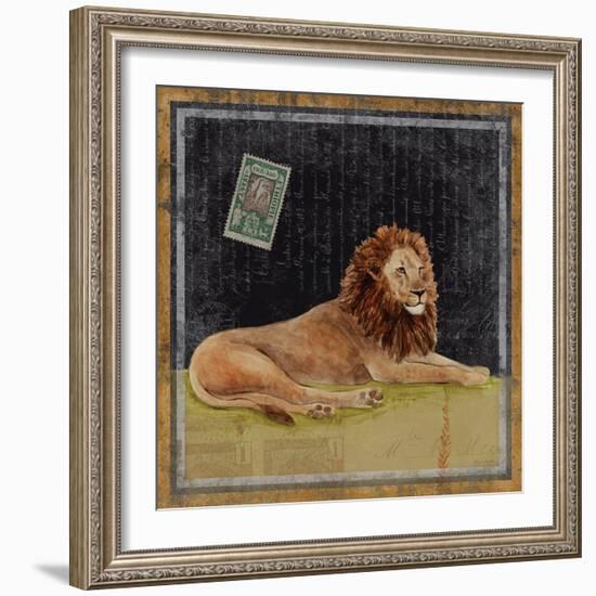 Lion-Lisa Ven Vertloh-Framed Art Print