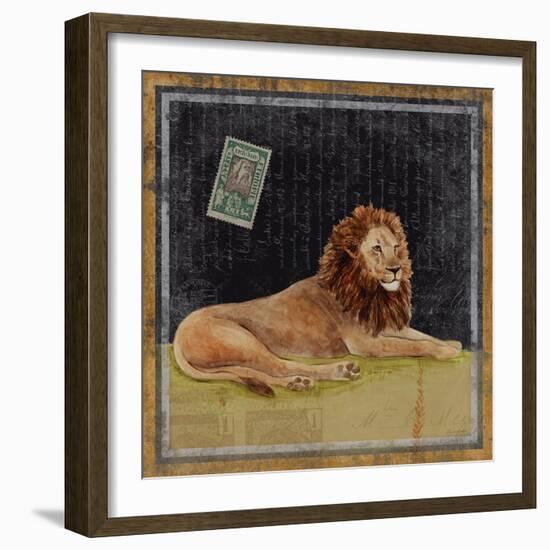Lion-Lisa Ven Vertloh-Framed Art Print