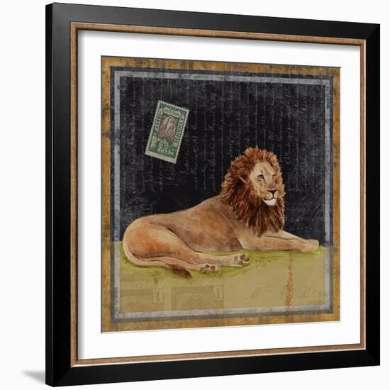 Lion-Lisa Ven Vertloh-Framed Art Print