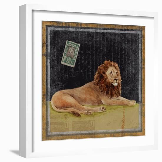 Lion-Lisa Ven Vertloh-Framed Art Print