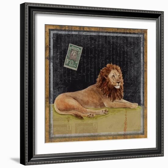 Lion-Lisa Ven Vertloh-Framed Art Print