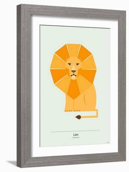 Lion-Tomas Design-Framed Art Print