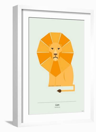 Lion-Tomas Design-Framed Art Print