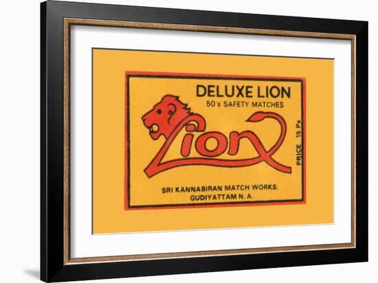 Lion-null-Framed Art Print