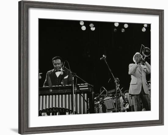 Lionel Hampton (Vibraphone) and Al Grey (Trombone) on Stage at Knebworth, Hertfordshire, July 1982-Denis Williams-Framed Photographic Print