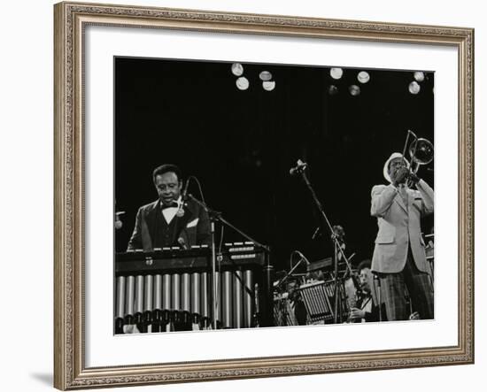 Lionel Hampton (Vibraphone) and Al Grey (Trombone) on Stage at Knebworth, Hertfordshire, July 1982-Denis Williams-Framed Photographic Print