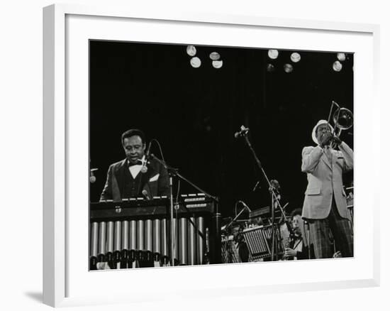 Lionel Hampton (Vibraphone) and Al Grey (Trombone) on Stage at Knebworth, Hertfordshire, July 1982-Denis Williams-Framed Photographic Print