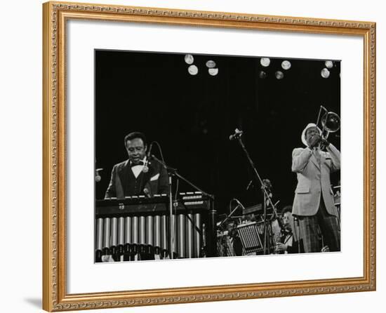 Lionel Hampton (Vibraphone) and Al Grey (Trombone) on Stage at Knebworth, Hertfordshire, July 1982-Denis Williams-Framed Photographic Print