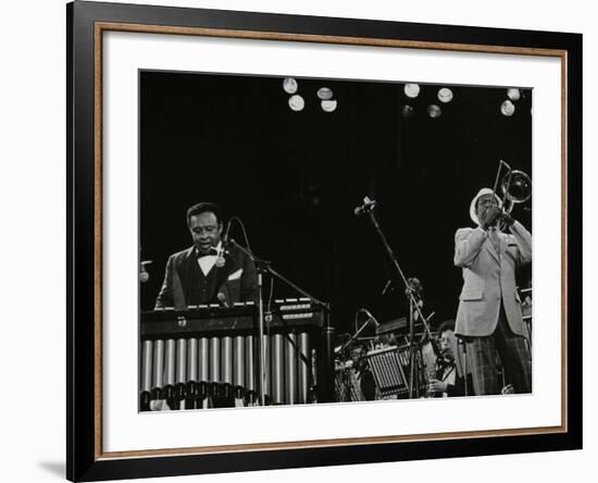 Lionel Hampton (Vibraphone) and Al Grey (Trombone) on Stage at Knebworth, Hertfordshire, July 1982-Denis Williams-Framed Photographic Print