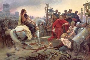 Vercingetorix Throws Down His Arms at the Feet of Julius Caesar, 1899 by Lionel Noel Royer