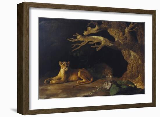 Lioness and Cave-George Stubbs-Framed Giclee Print