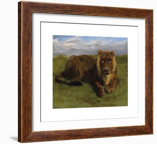 Lioness Posing-Rosa Bonheur-Framed Premium Giclee Print