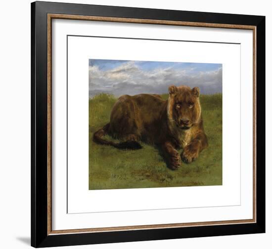 Lioness Posing-Rosa Bonheur-Framed Premium Giclee Print